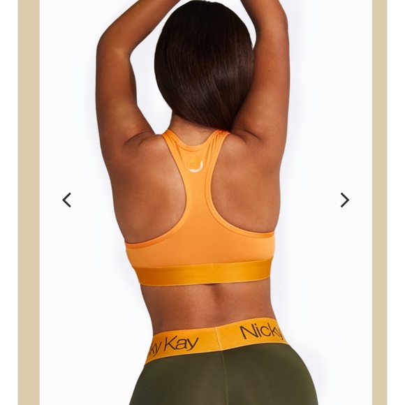 Nicky Kay ORANGE RACERBACK CROP TOP - Picture 3 of 4